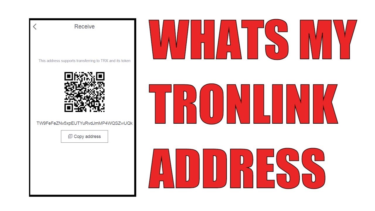 What is my TronLink Tron Address