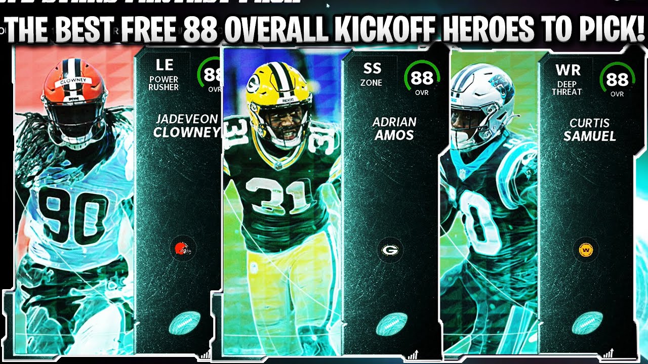 THE BEST FREE 88 OVERALL ULTIMATE KICKOFF HEROES TO PICK! | MADDEN 22 ULTIMATE TEAM