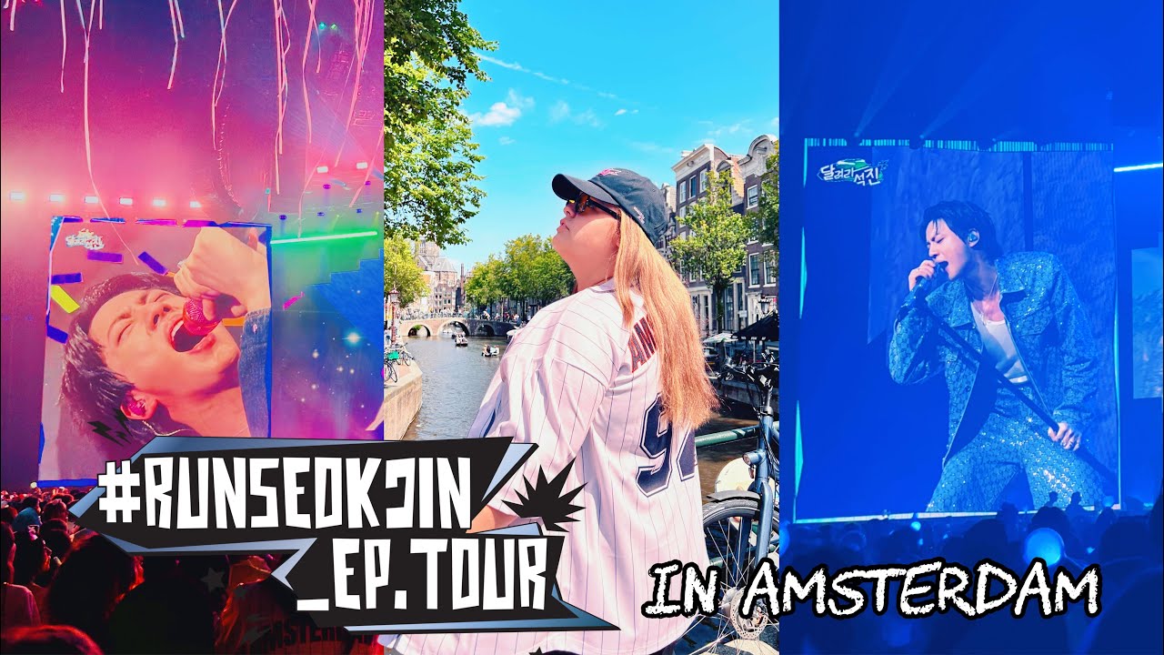 Vlog #12 | RunSeokjin_Ep.Tour Amsterdam 🇳🇱 Seeing Jin for the first time, Jin Cafe Event and Merch 