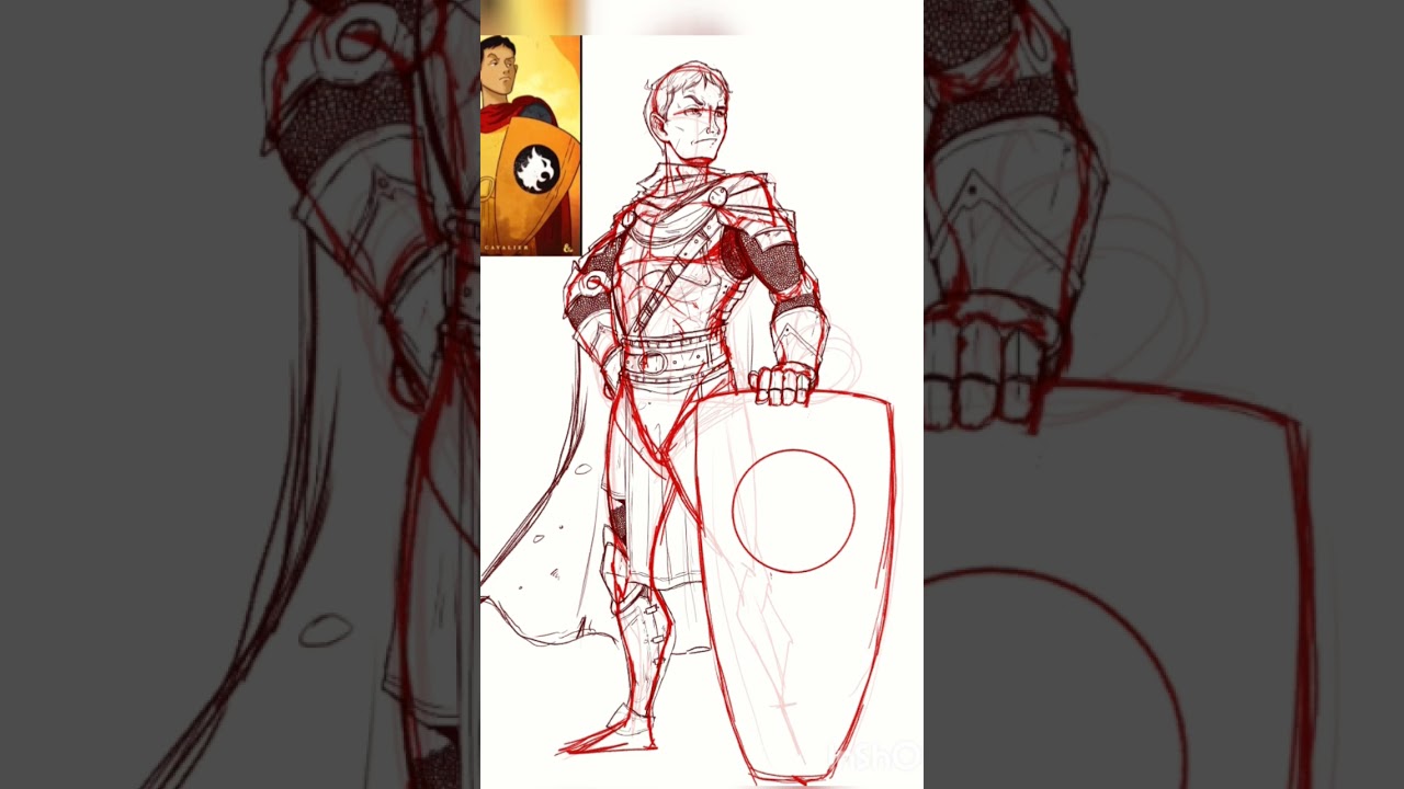 Eric the Cavalier DnD Redesign Timelapse! #dnd #procreate #art