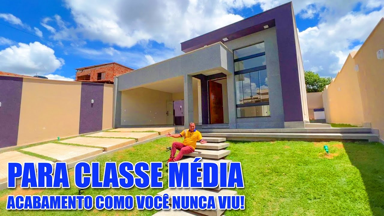 Casa exuberante 3 quartos sendo um suíte com pé direito alto e acabamento super lindo em Igarapé MG