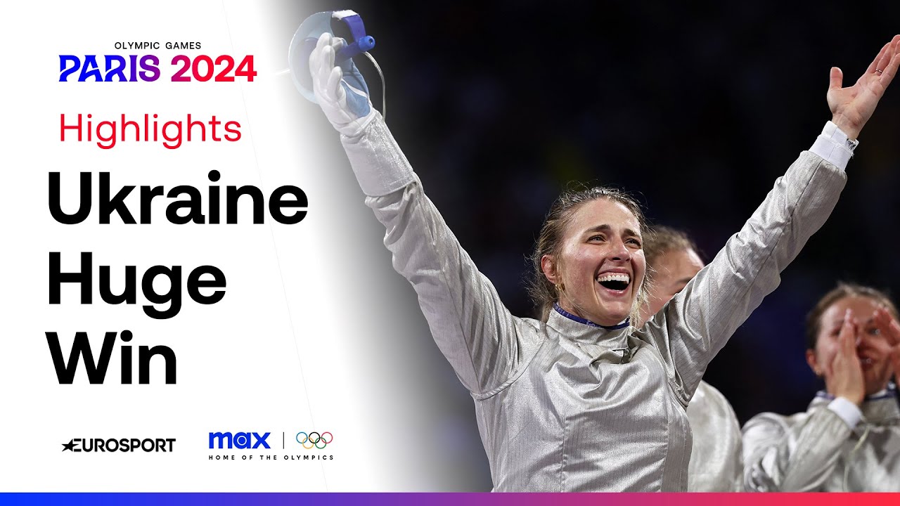 Ukraine win SENSATIONAL Gold Medal in Women's Fencing Team Sabre 🥇🇺🇦 #Paris2024