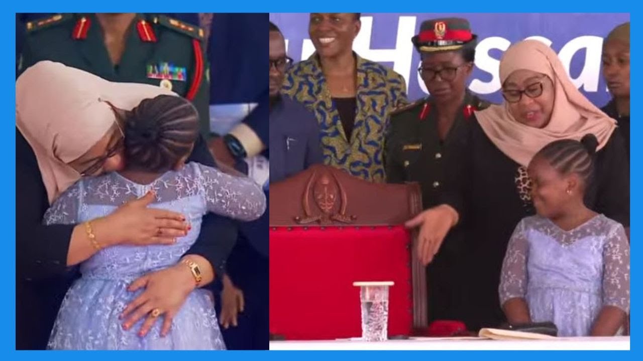 UTAPENDA! RAIS SAMIA AMPISHA MTOTO JOJINA AKAE KWENYE KITI CHAKE, ASIMAMA KUMKUMBATIA