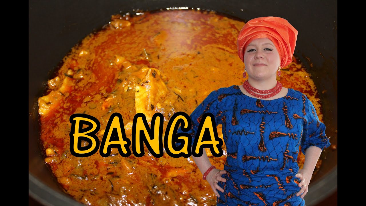 Oyinbo Cooking: Banga Soup (OFE AKWU) with fresh Palm Fruit (Kernel)