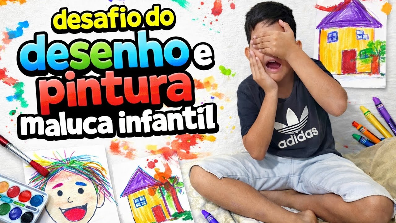 DESAFIO DO DESENHO E PINTURA MALUCA😱⚽⚡MINHA MÃE ME DESAFIOU SERÁ QUE EU CONSEGUIR? 