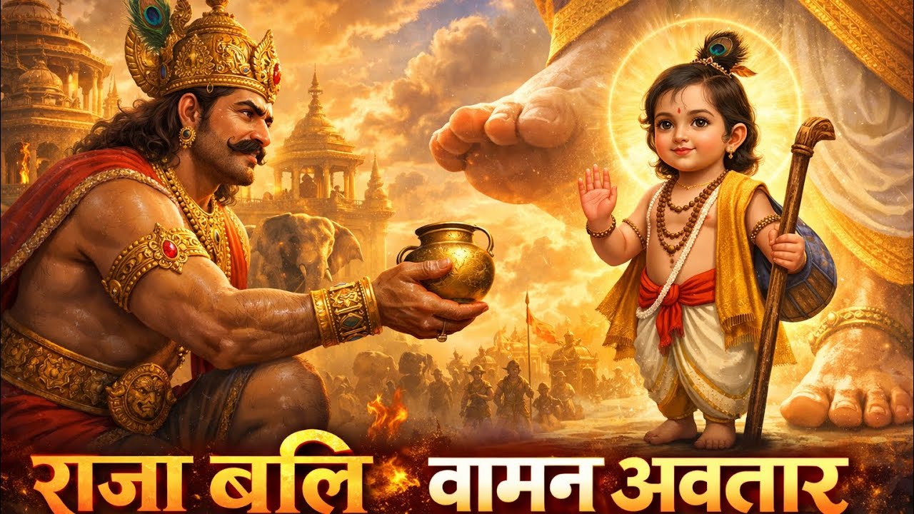 वामन अवतार | गंगा जी का जन्म | क्यों दानवीर राजा बलि को पाताल जाना पड़ा?