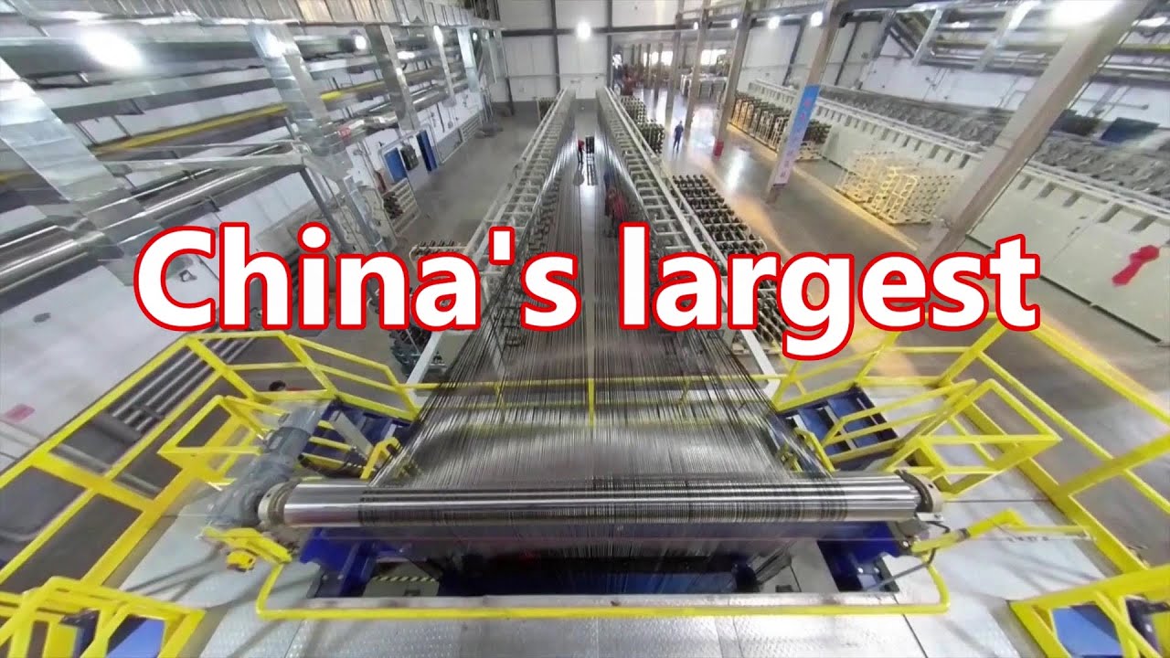 China's largest carbon fiber production line was put into use. | 中國最大的碳纖維生產線投入使用。