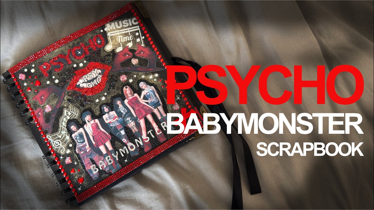Scrapbooking Babymonster PSYCHO 💋 Aesthetic Journal K-Pop ASMR
