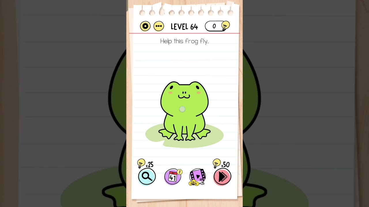 Help this frog fly Brain Test Level 64 #braintestsolution #braintest