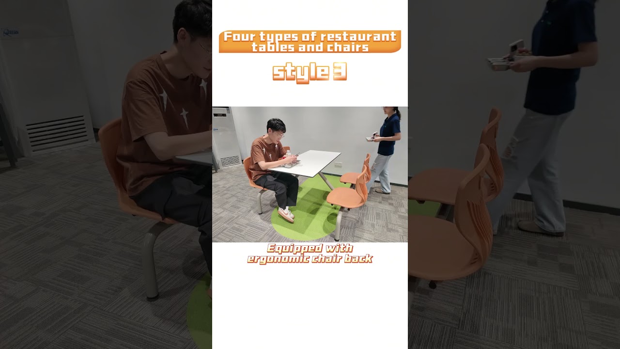 These dining tables and chairs make the school cafeteria simpler and more efficient 