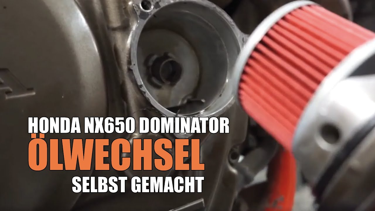 Ölwechsel mit neuem Ölfilter an der Honda Dominator NX650 RD02 - Service Wartung Pflege