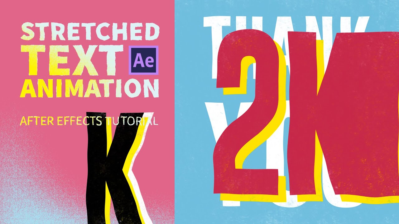 Stretched Text Animation. After Effects Tutorial