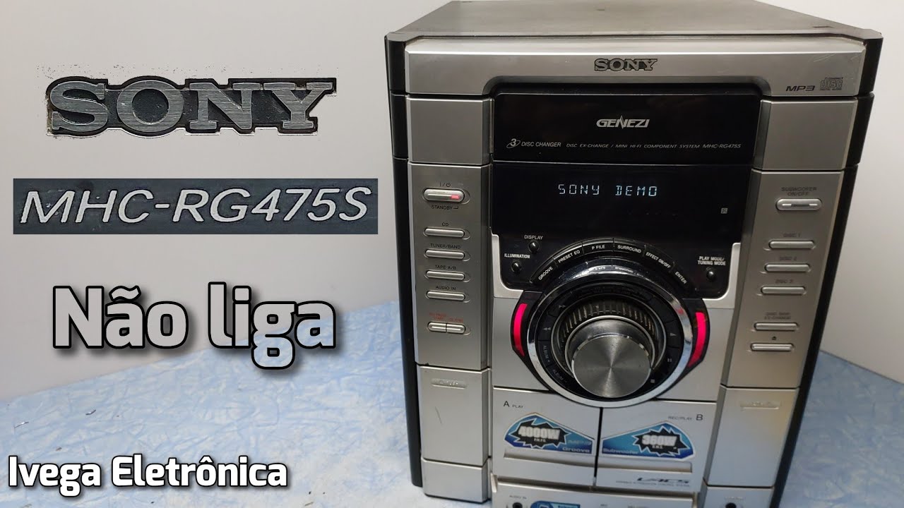Sony MHC-RG475S, não liga, análise do defeito.