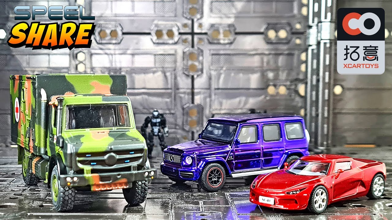 XCarToys SC-01 Roadster T9-05, Mercedes Benz Unimog Field Ambulance 131, Mercedes Benz G63 SUV 147