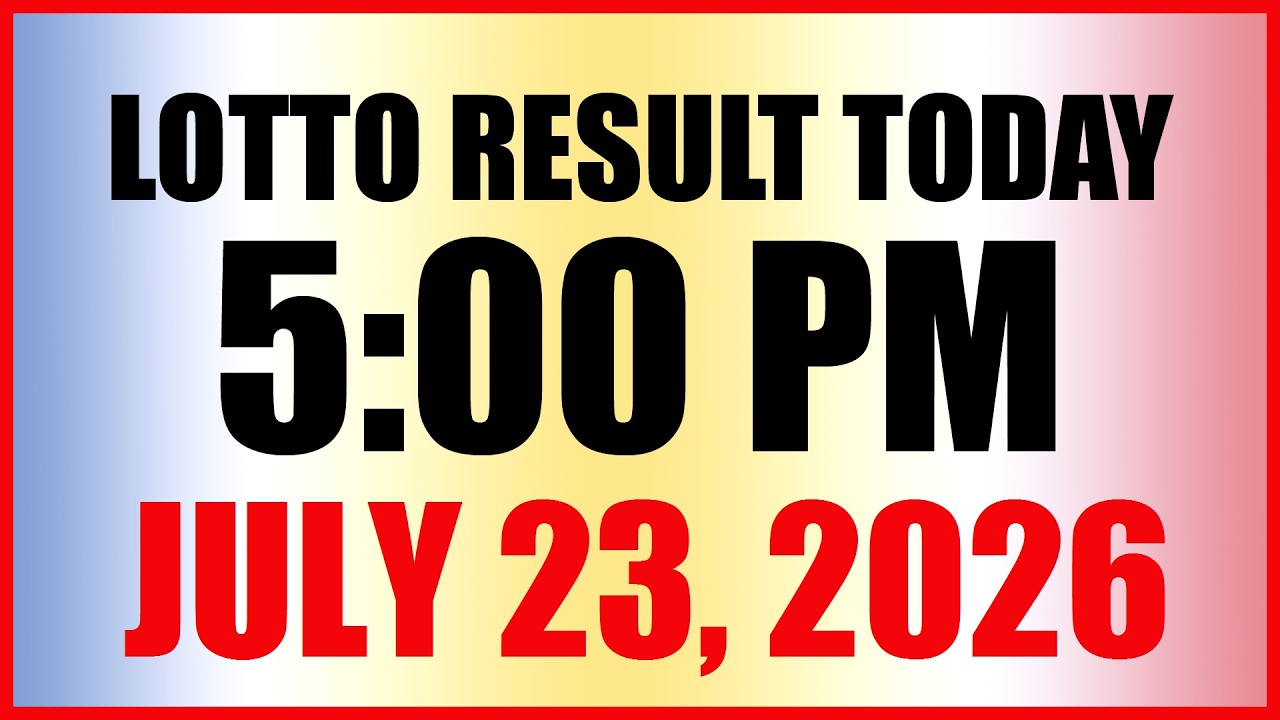Lotto Result Today 5pm Draw July 23, 2026 Swertres EZ2 PCSO