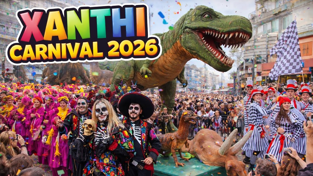 Xanthi Carnival 2026 (İskeçe Karnavalı) Geçit Töreni | Renkler Ritmler ve Büyüleyici Anlar Καρναβάλι