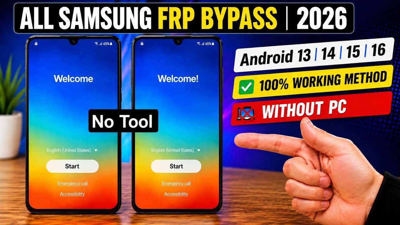All Samsung FRP Bypass 2026 Android 13/14/15/16 Without PC - Without Frp Bypass Tool