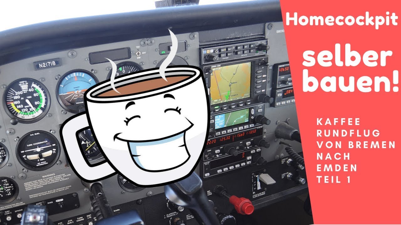 Kaffee Rundflug von Bremen nach Emden Teil 1 (Cessna 172)