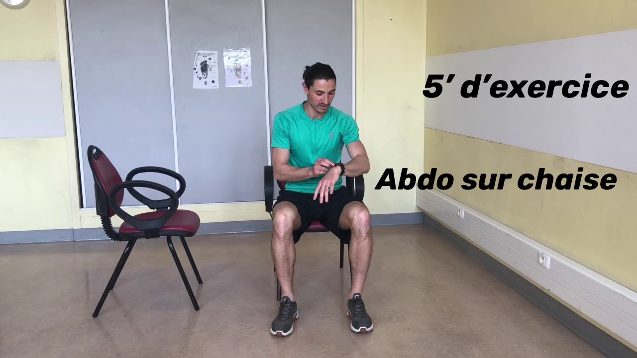 Abdo Pilates sur chaise en 5’