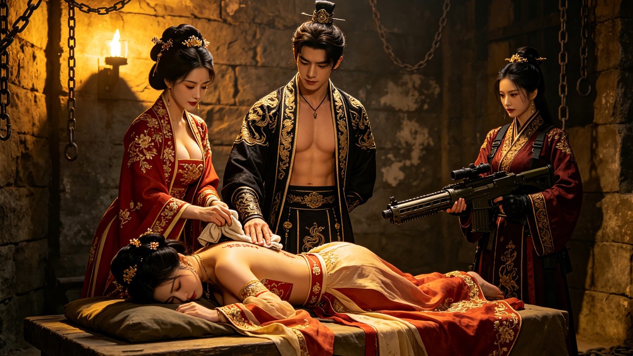 開局禦書房與太后偷情讓她意亂情迷，女帝震怒打我入死牢，八個貴妃卻肯獻身留種！女帝聽我心聲造槍械平亂黨，我權傾朝野，龍椅上光明正大耕耘太后貴妃！#短劇 #drama #男頻 #爽劇 #扮豬吃虎 #逆襲