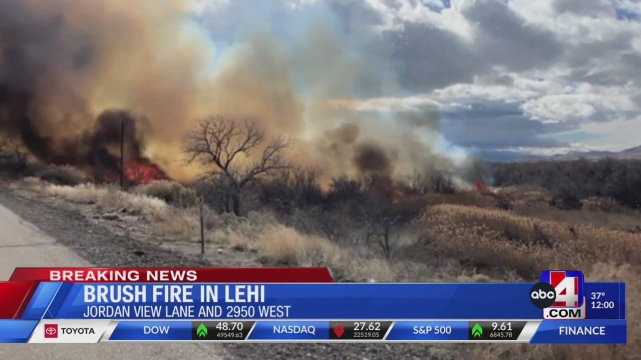 WATCH: Brush fire near Jordan River in Lehi