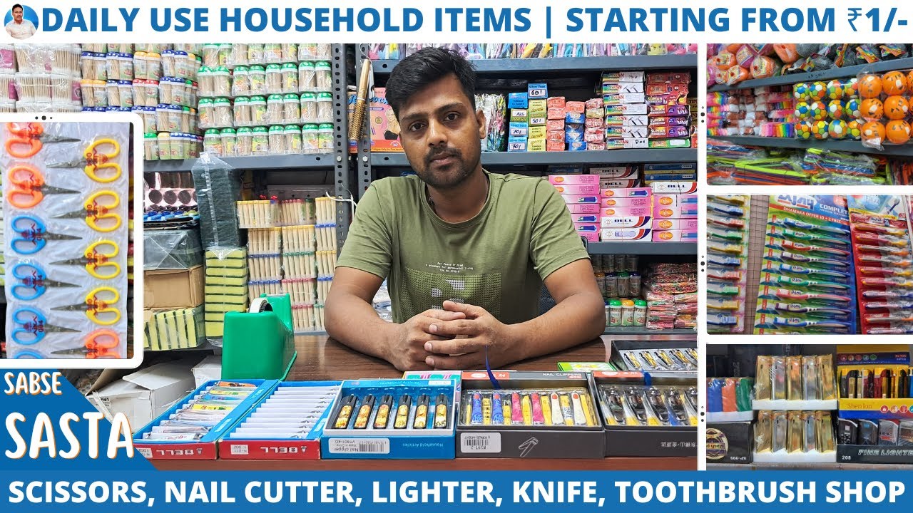 Sirf ₹1/- se Start Daily Use Household Items | Nail Cutter, Toothbrush, Toothpick, Scissors etc