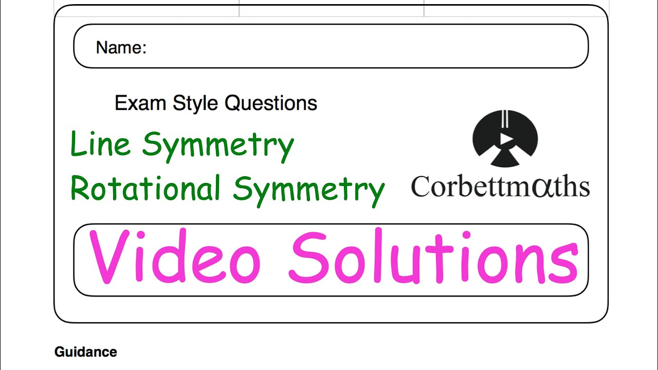 Symmetry Answers - Corbettmaths