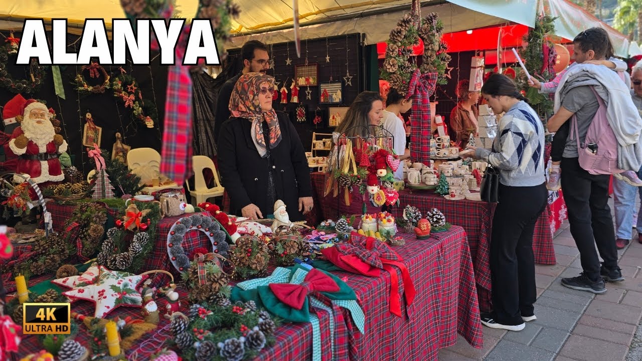 CHRISTMAS in Alanya Turkey | Walking tour Alanya Turkiye
