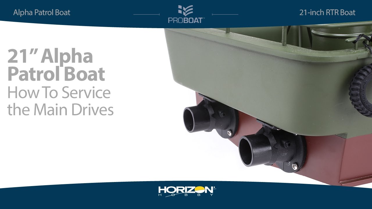 How to Service the Drives on the Pro Boat Alpha Patrol Boat