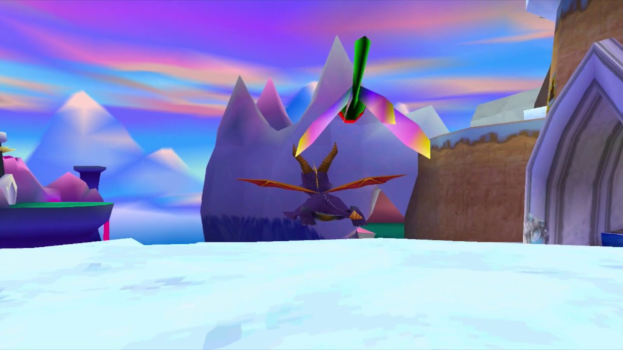 Spyro 3 Texture Hacks - "Snowy Mountain Home"  [In game]