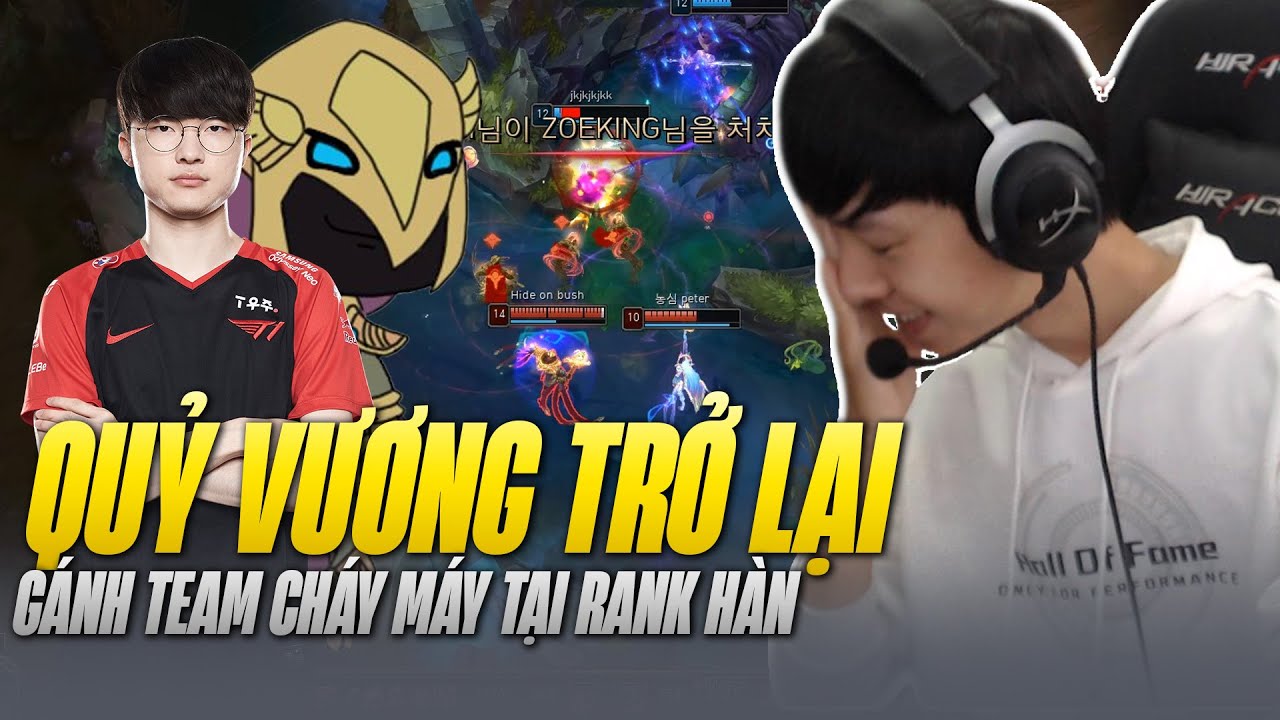 FAKER TRỞ LẠI TẬP LUYỆN RANK HÀN VÀ GAME ĐẤU GÁNH ĐỘI CỰC GẮT VỚI AZIR TRONG KÈO ĐẤU VỚI SYLAS