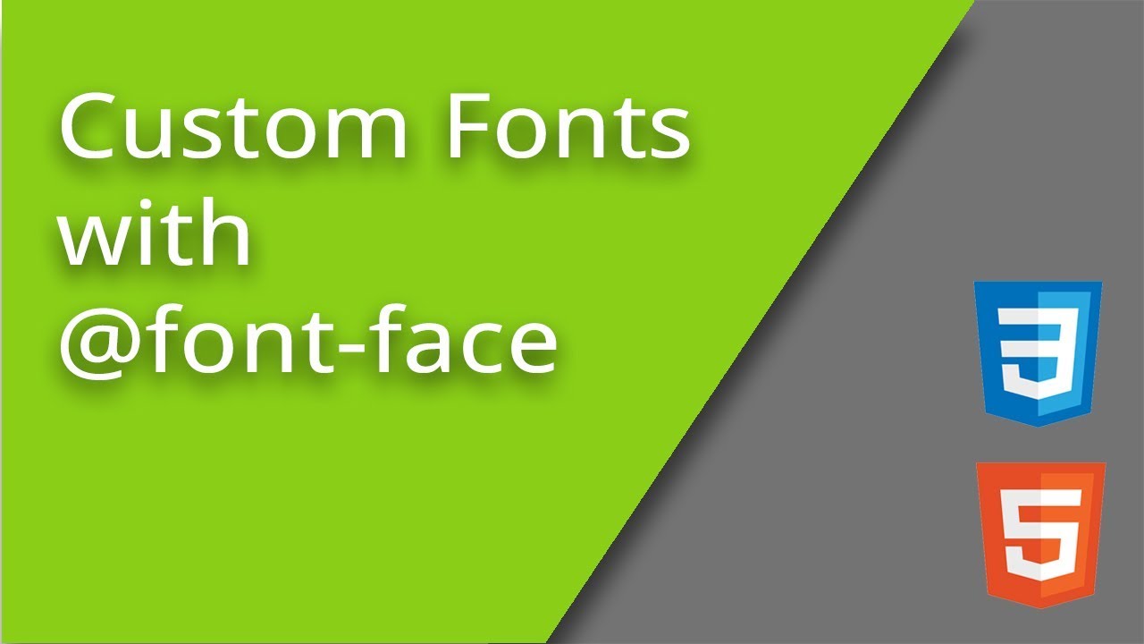 Custom Web Fonts with @font-face