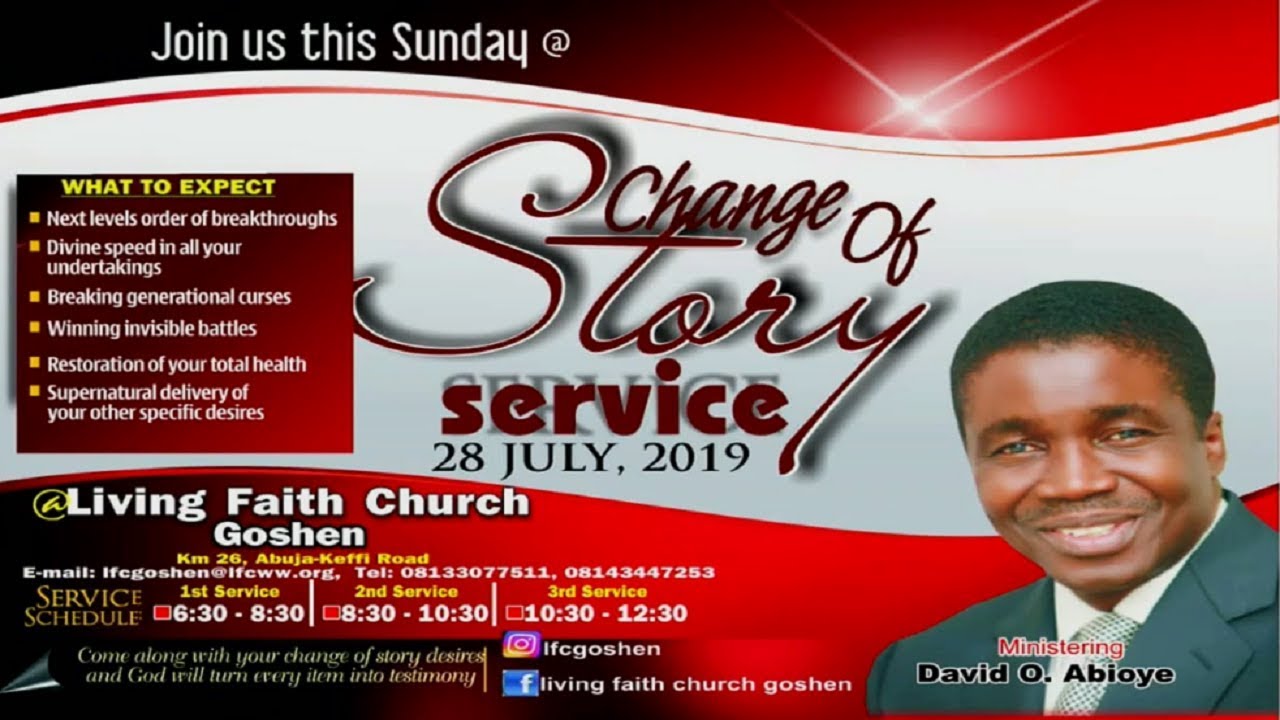 CHANGE OF STORY |2ND SERVICE| JULY 28, 2019