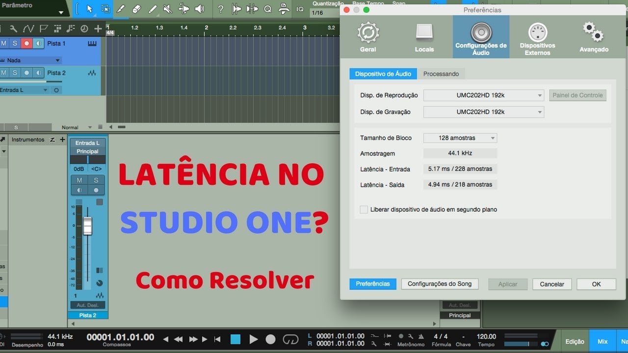 Studio One One - Resolvendo Latência no Studio One