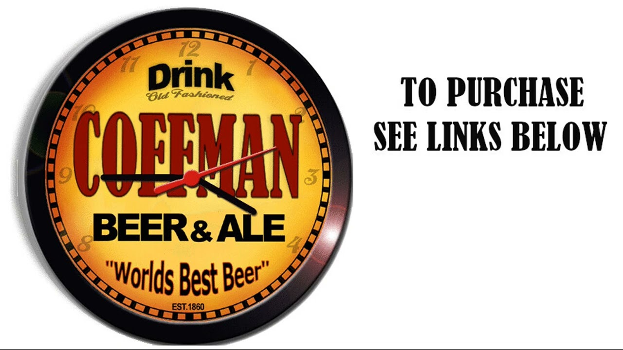 COFFMAN BEER ALE WALL CLOCK
