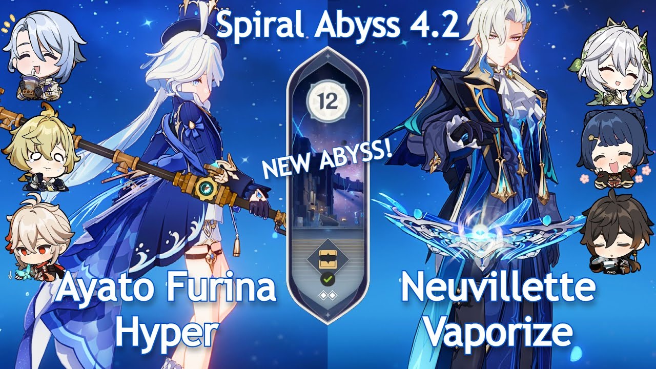 NEW Spiral Abyss 4.2! C0 Ayato Furina Hyper x C0 Neuvillette Vaporize | Floor 12 | Genshin Impact