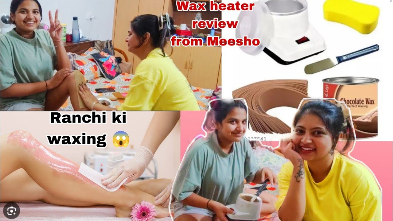 Meesho wax heater and wax review 😍/ Ranchi ki krdi waxing 🤣