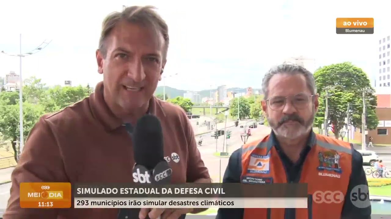 SIMULADO ESTADUAL: 293 municípios treinam para DESASTRES | Tempo | SCC Meio-Dia