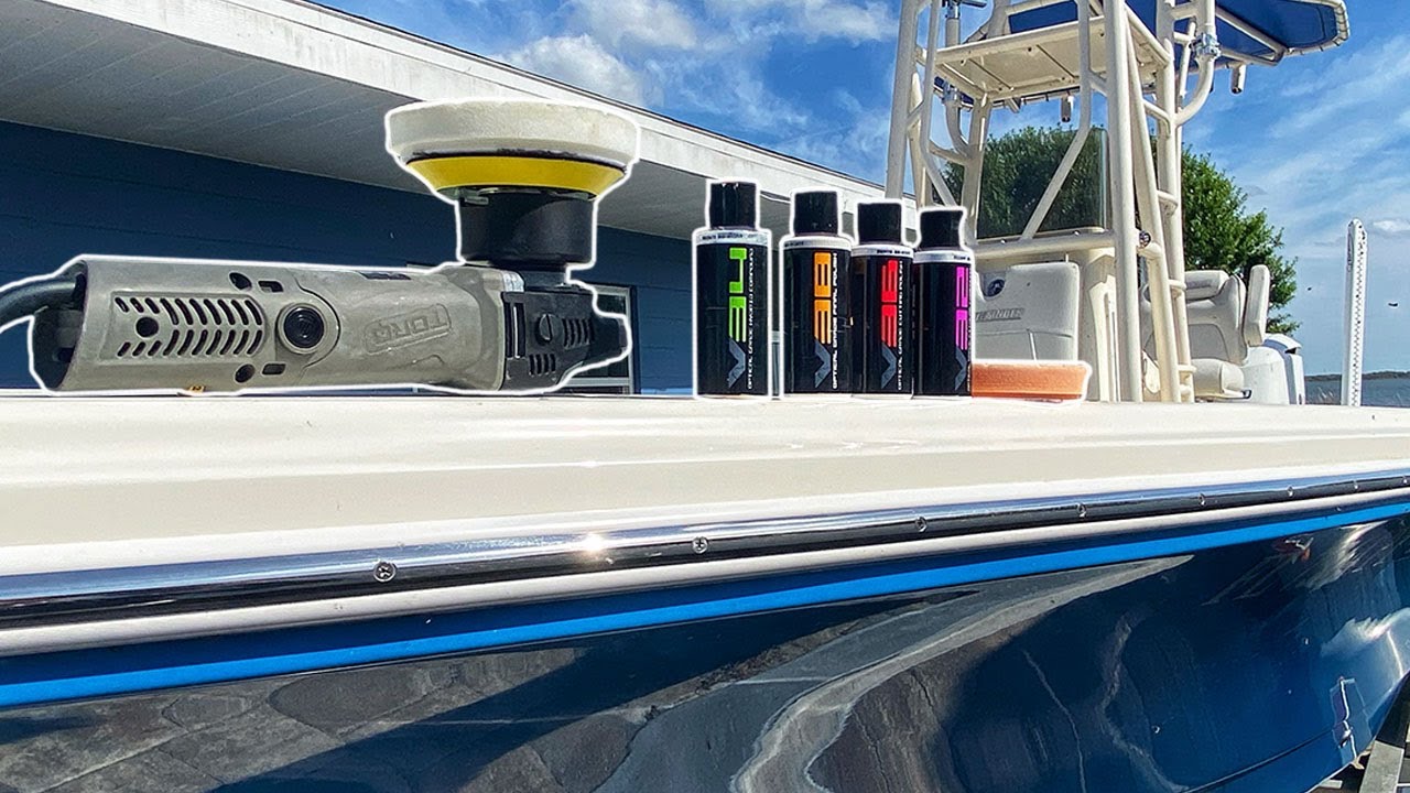 Buffing and Compounding Boat Gelcoat - Removing Oxidation