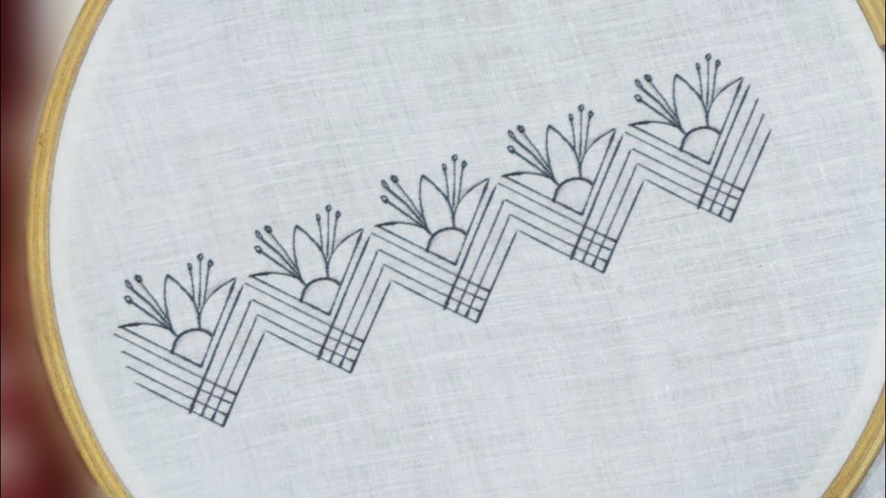 Fancy Border Embroidery Design for Dress/Kurti (Hand Embroidery Work)