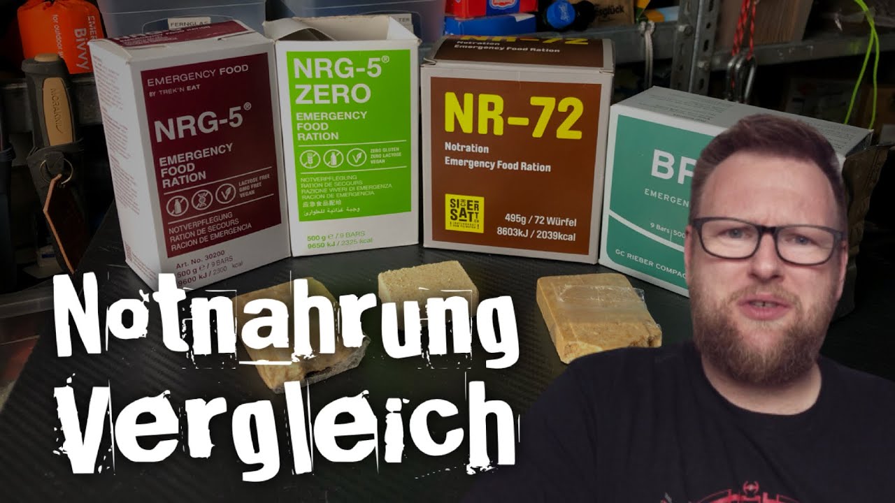 Der GROSSE Notnahrung Vergleich NRG-5 NRG-ZERO BP-ER CONVAR-7 NR-72 | SicherSatt
