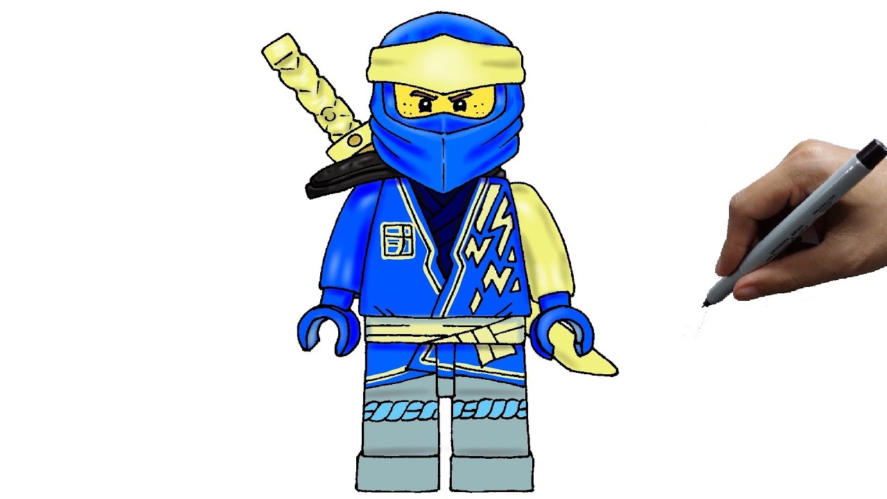 How to draw jay lego ninjago step by step