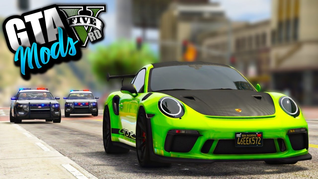 ASSALTO AO BANCO CENTRAL e FUGA INSANA DE PORSCHE 911 GT3 RS ( INCRÍVEL ) - GTA 5 MODS