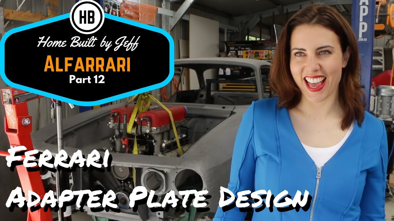 Designing a Ferrari adapter plate - Alfarrari 105 project car build part 12