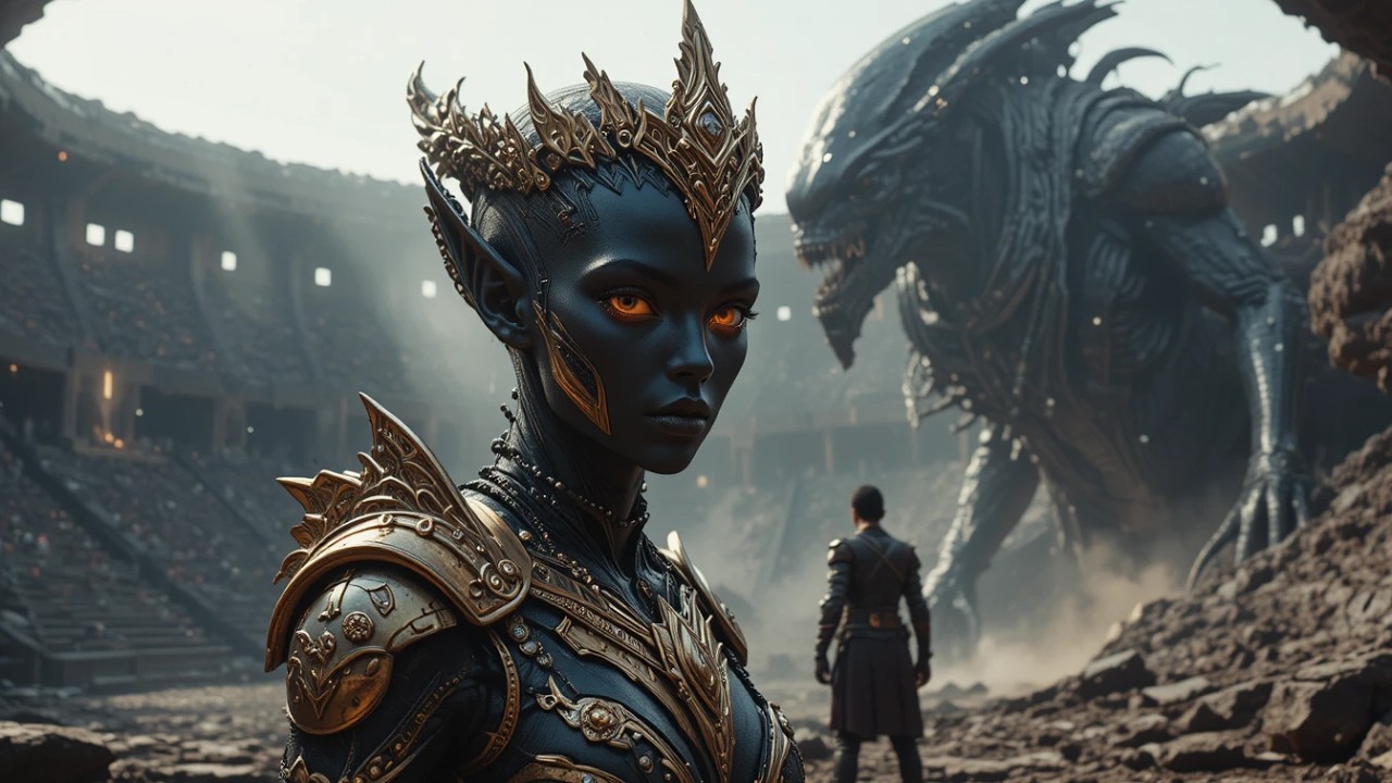 The Princess Watched an Unarmed Human Fight and the Alien Queen Heard Her Whisper