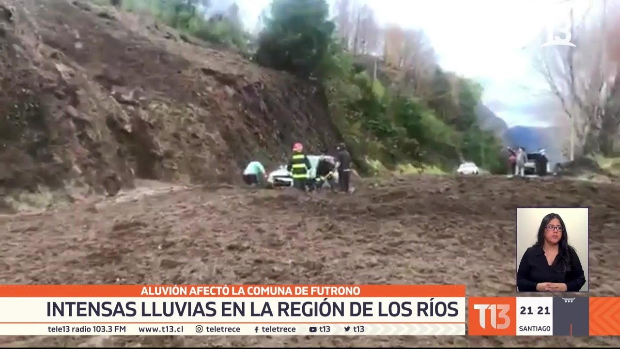 Futrono: Intentas lluvias provocan aluvión en la comuna