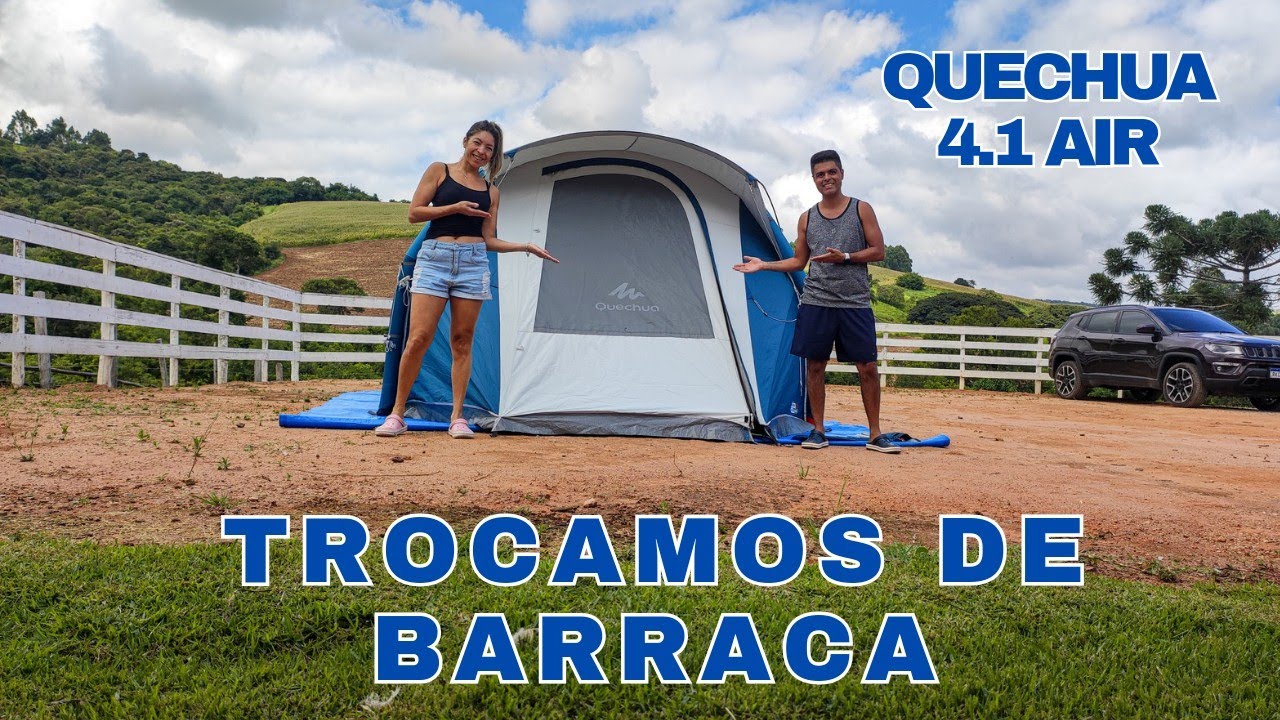 TROCAMOS DE BARRACA (QUECHUA 4.1 AIR FRESH & BLACK) #camping #acampamento #campinglife #barraca