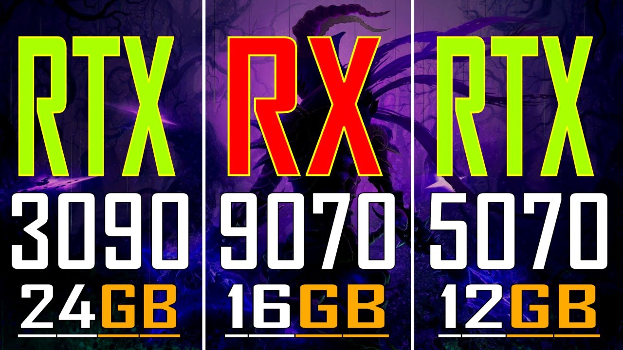 RTX 3090 vs RX 9070 vs RTX 5070 || NEW DRIVER || PC GAMES TEST ||