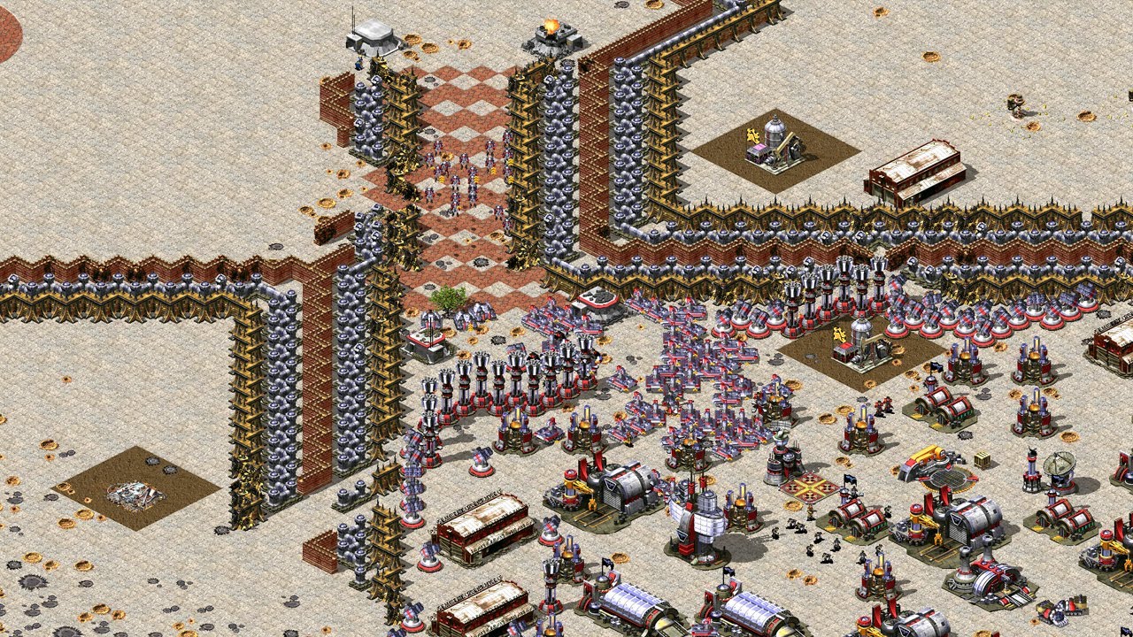 Red ALert 2 | Brutal AI | 7 vs 1 | America vs 7 random  walls of Jericho Map
