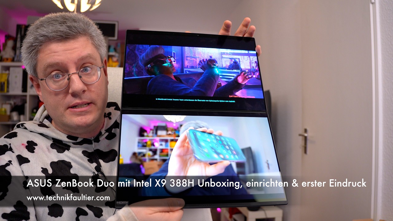 ASUS ZenBook Duo mit Intel X9 388H Unboxing, einrichten & erster Eindruck